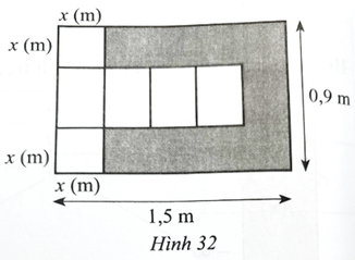 Từ một miếng bìa có độ dài hai cạnh lần lượt là 0,9 m và 1,5 m như Hình 32